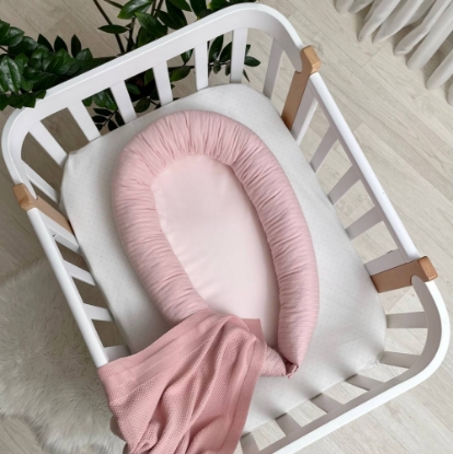 Protectie somn - Baby Nest Velvet roz